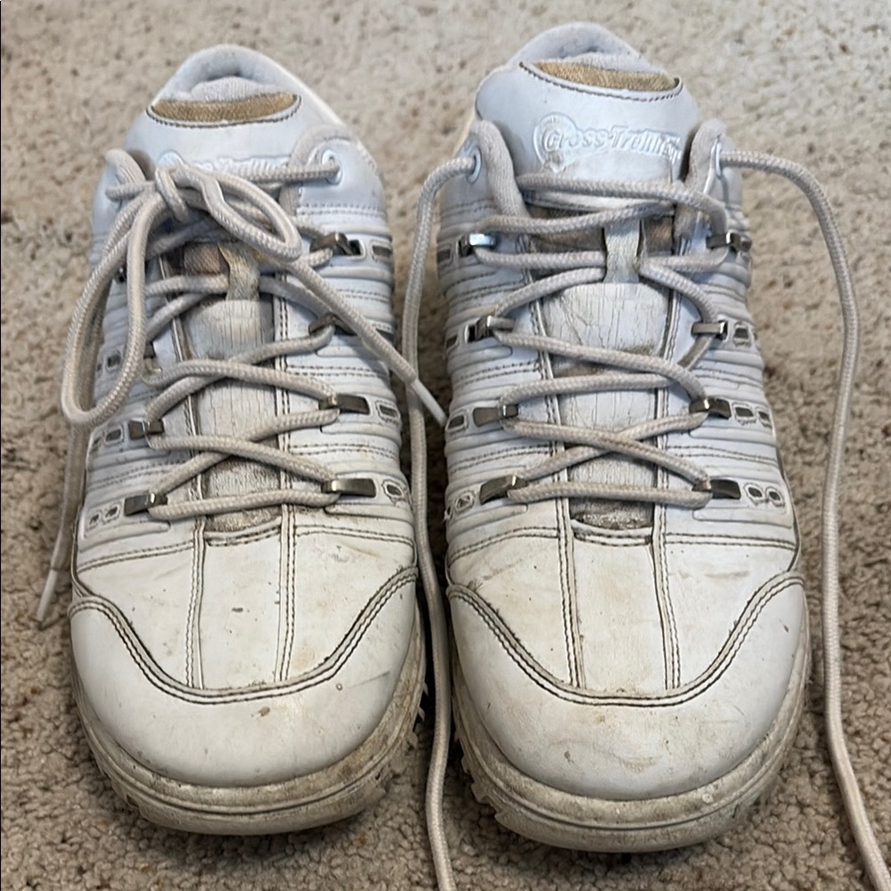 White Cross Trainer Sneakers